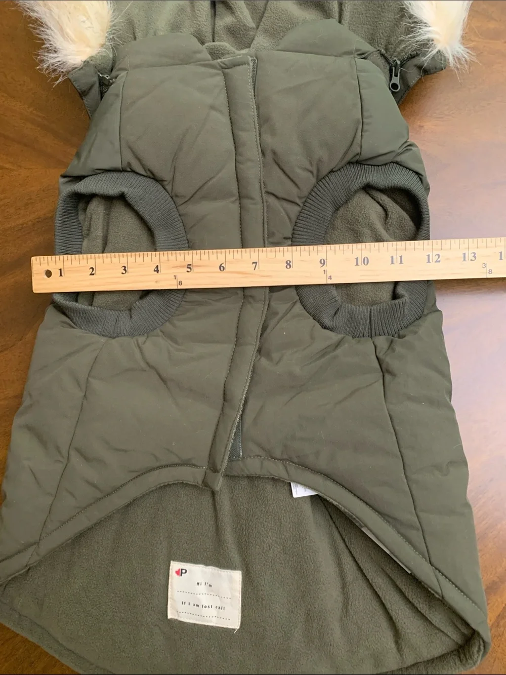 🦋 PAJAR PUP Green Military Zeus Jacket For Dogs with Faux Fur Trim NWT $98